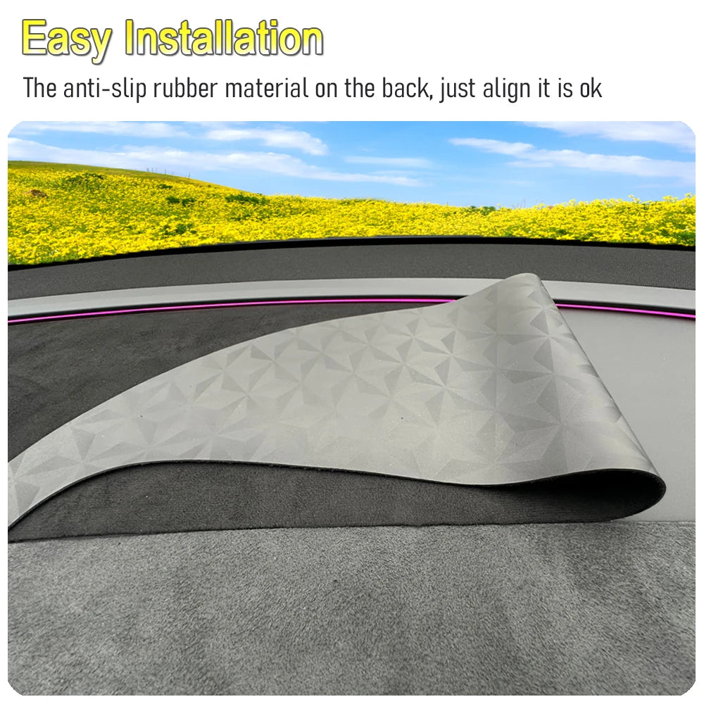 Tesla Model Y 2025-Present Juniper Suede Leather Dashboard Cover