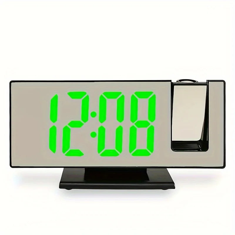 Mirror multifunctional projection alarm clock Intelligent luminous clock Bedroom large screen digital clock wall projection alar