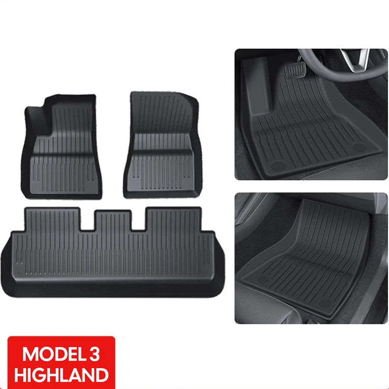 Tesla Model 3 Highland 2024 TPE Waterproof Floor Mat Set