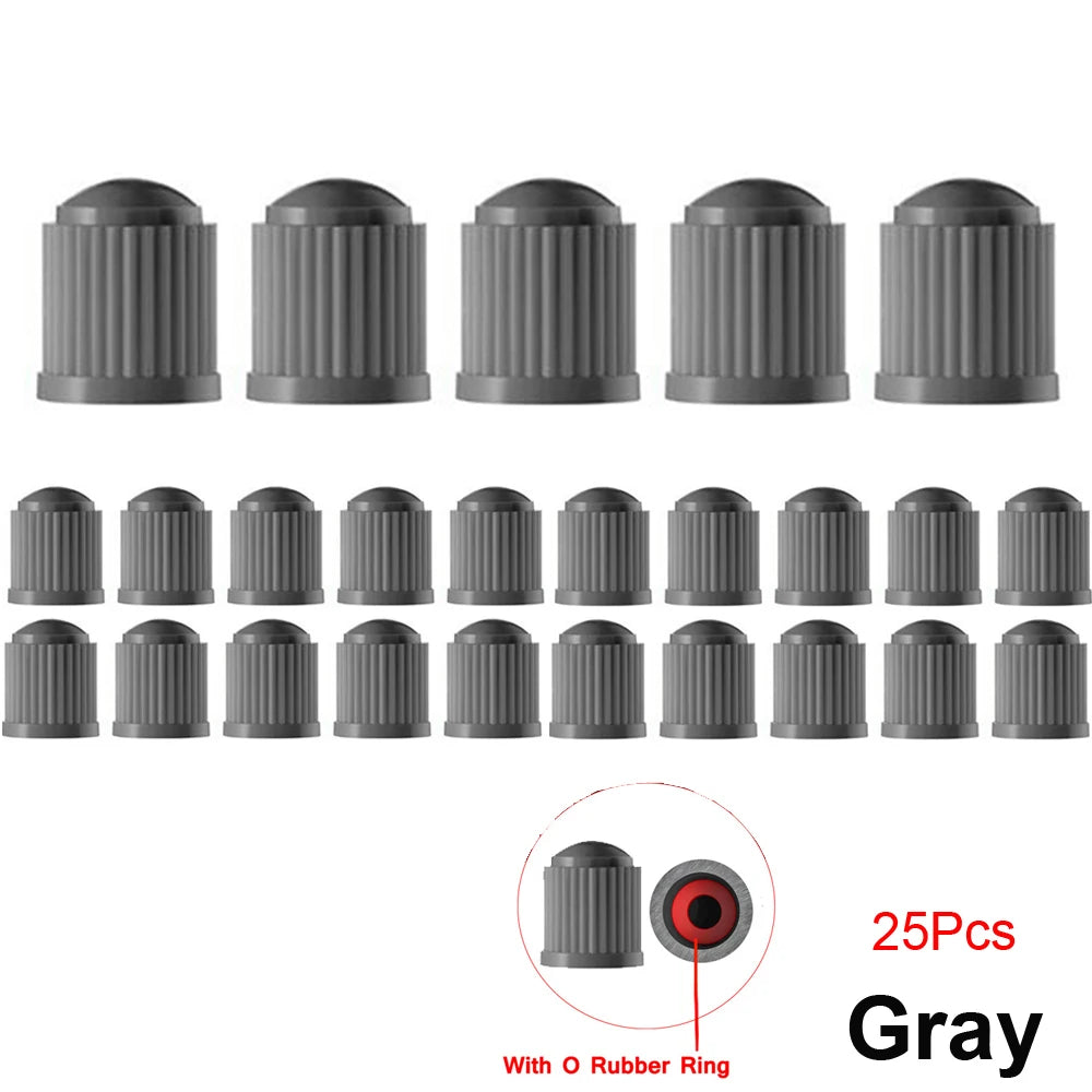 10/25/50/100Pcs Tire Valve Caps, Plastic Car Tire Stem Dust Covers Universal Valve Caps for Cars, Bicycle, Trucks, Motorcycles
