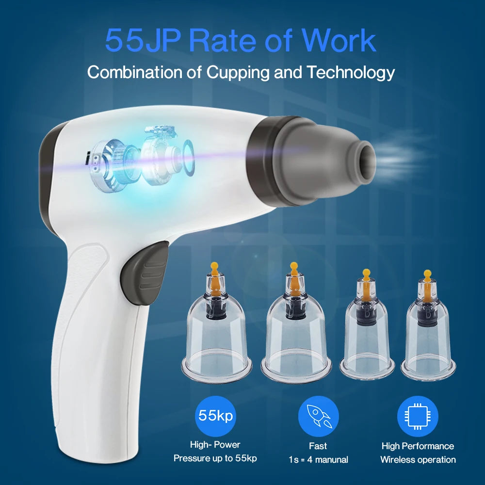 Electric Vacuum Cupping Massage Set Vaccum Massager Cupping Therapy Set Anti Cellulite Suction Cups Massage Physiotherapy Jars