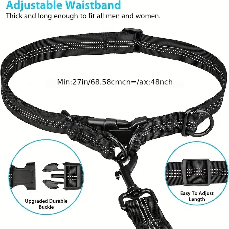 Hands-Free Adjustable Dog Running Leash for Active Breeds