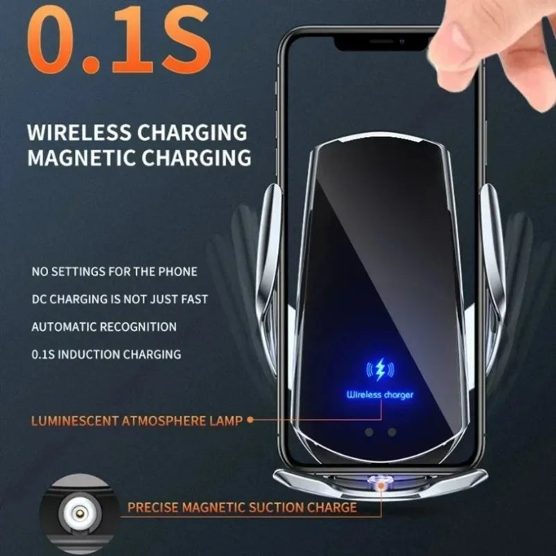 100W Car Magnetic Wireless Charger Phone Holder For iPhone 17 16 15 14 13 12 Pro Samsung Xiaomi Fast Charging Wireless Chargers