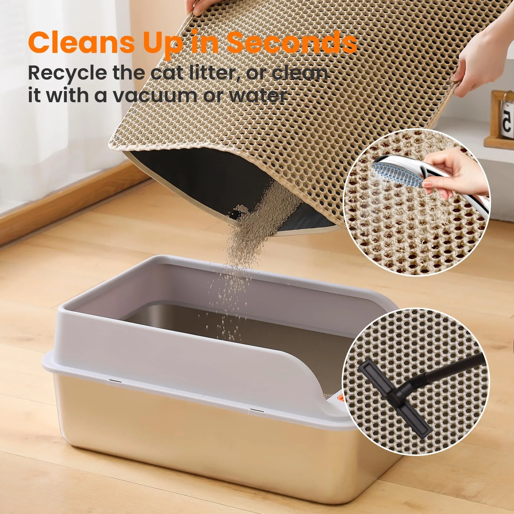 Advanced Double Layer Honeycomb Waterproof Cat Litter Mat