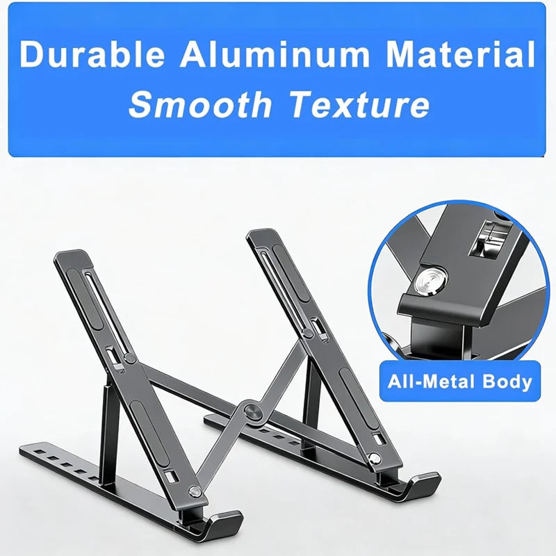 Laptop Stand For Macbook Folding Adjustable Aluminum Computer Pc Tablet Stand Notebook Tablelaptop Holder Heat Dissipation