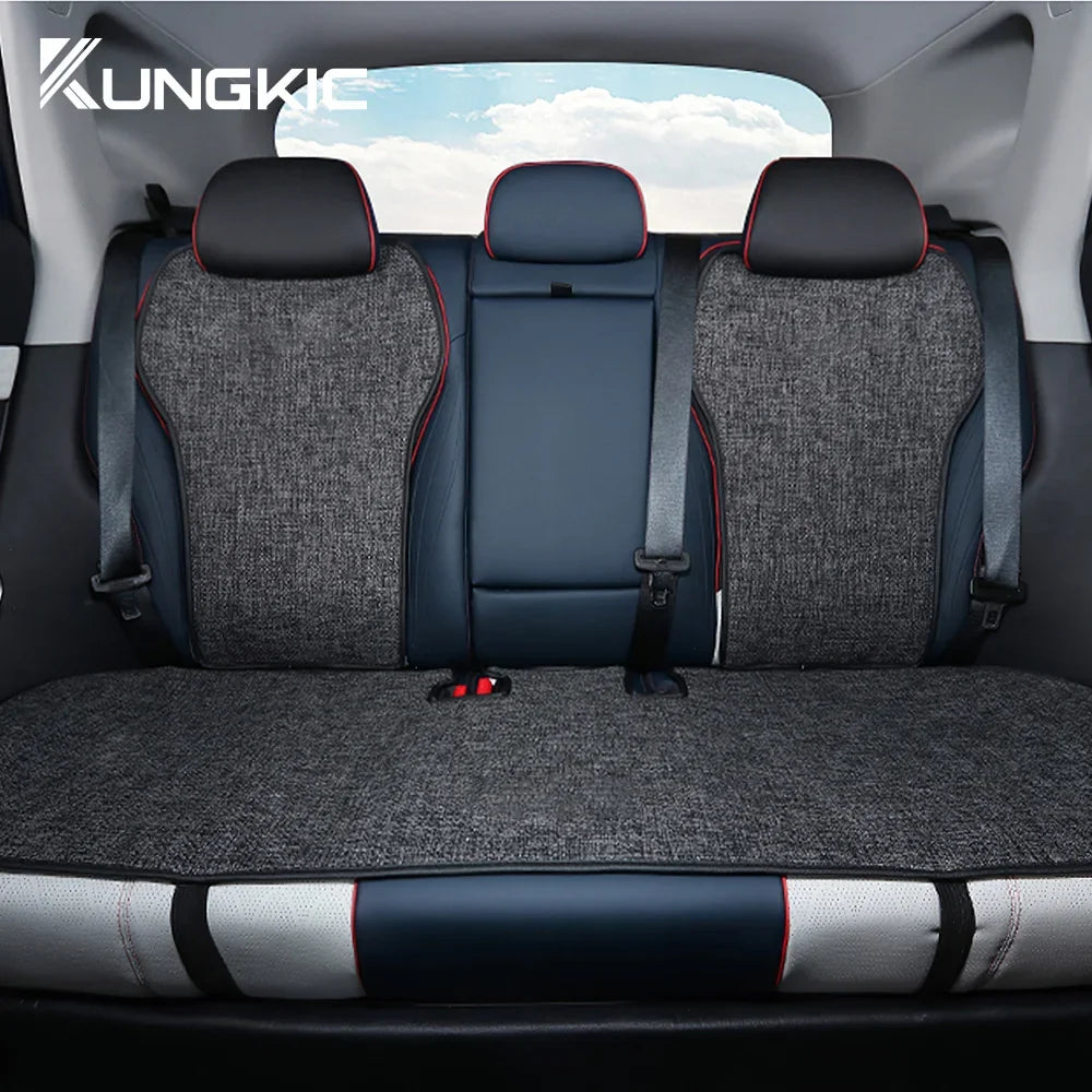 Para BYD Atto 3 Yuan Plus Tang Dolphin EV 2021 2022 2023 2024 2025 Almofada de Linho Respirável Tapete Protetor de Assento de Carro Acessórios