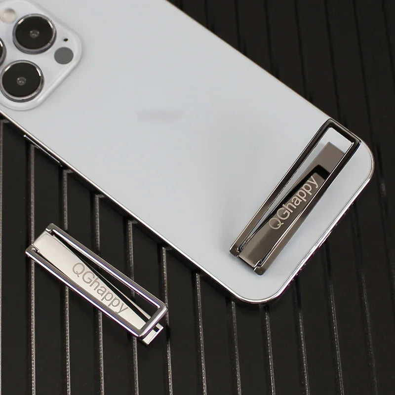 Universal Mini Metal Folding Mobile Phone Holder Stand Aluminum Alloy Invisible Portable Stand Bracket Desktop Phone Holder