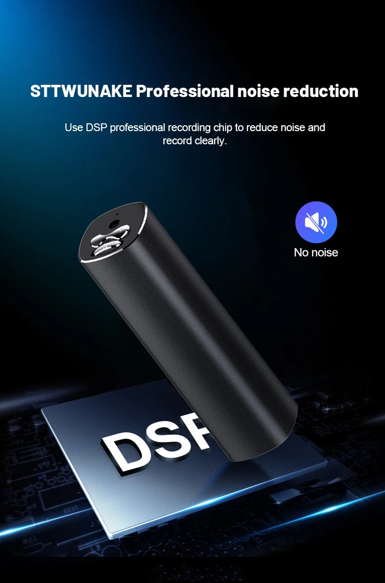 8/16/32G Voice Recorder 600 Hours Dictaphone Audio Sound Mini Recording Activated Digital Micro Flash Magnetic MP3 Player