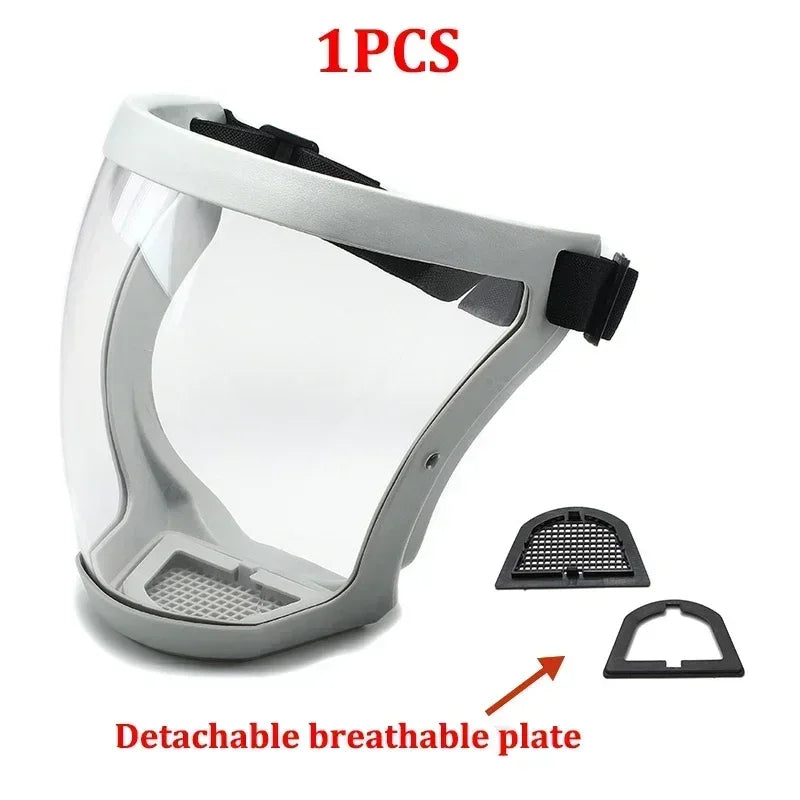 Protective Full Face Shield Mask Transparent Head Eyes Safety Cover Glasses Screen Visors Dustproof Wind Proof Anti-Fog Goggles