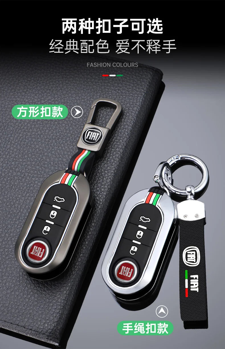 Car Remote Key Case Cover Protector for Fiat Ducato 500 500L Panda Grande Punto Lancia Musa Accessories Keychain Holder Shell
