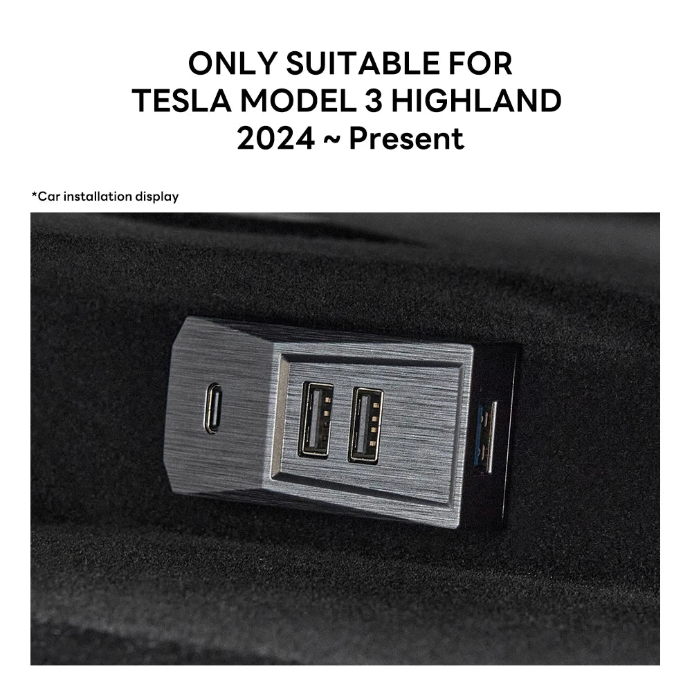 Tesla Model Y Juniper & Model 3 Highland Glovebox USB Hub