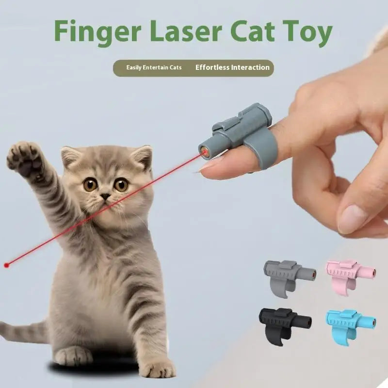 Portable Finger-Sleeve Mini Laser Cat Toy for Interactive Play