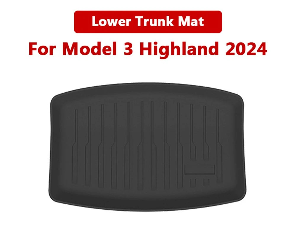 Tesla Model 3 Highland 2024-Present TPE Waterproof Trunk Mat Set