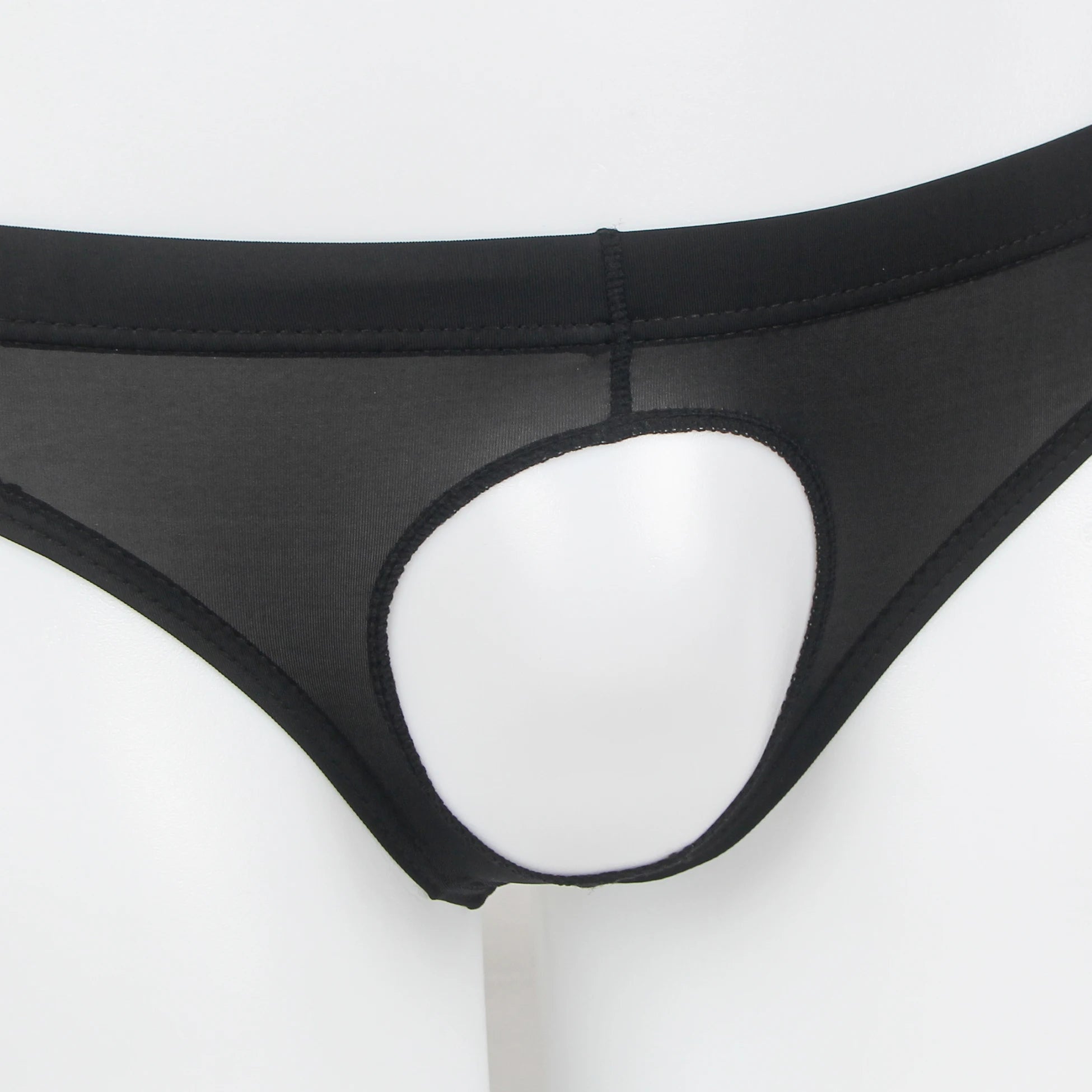 Men's Transparent Low Waist Jockstrap Thong