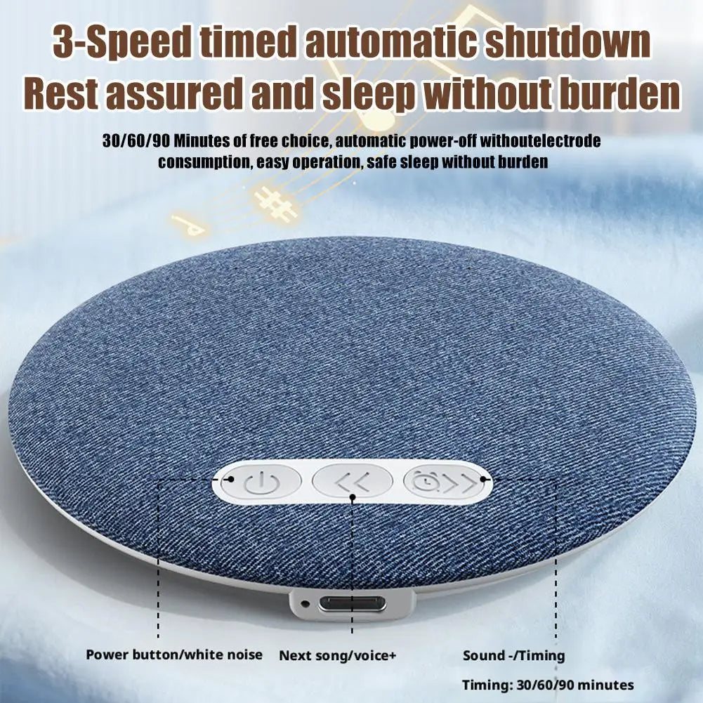 Bedroom Pillow Speaker Bluetooth 5.4 Under Pillow Sound Machine with White Noise 30 60 90 Min Timers HiFi Stereo Sound
