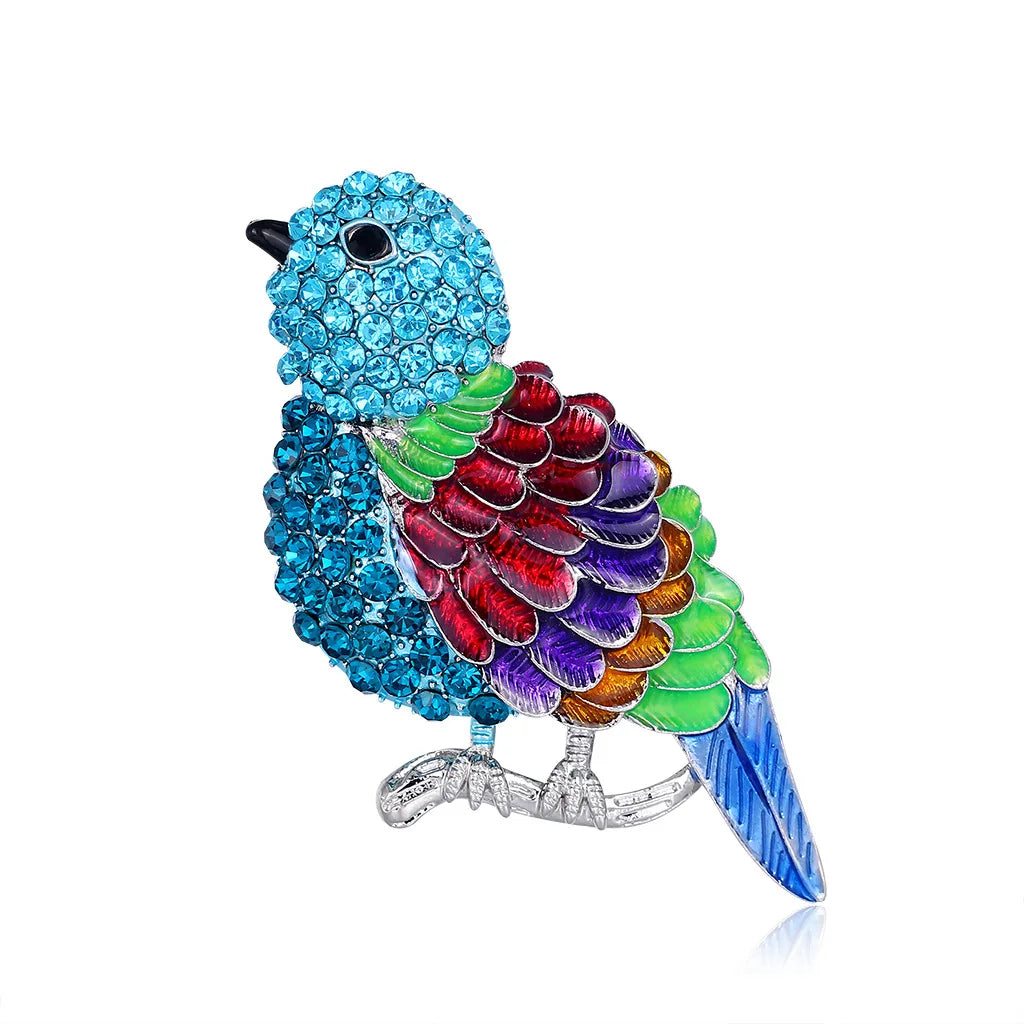 Crystal Bird Animal Brooch Rhinestone Fashion Pin