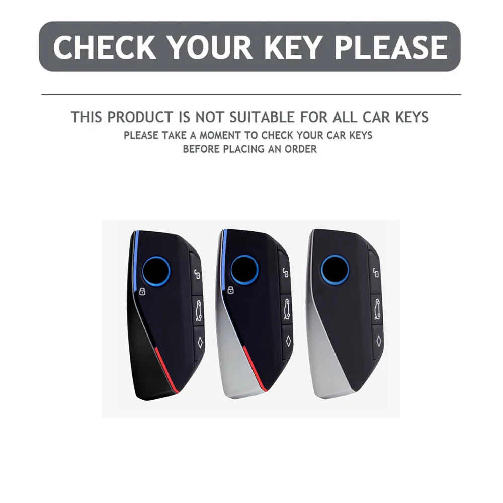 ABS Carbon Car Key Fob Cover Case Shell For BMW 530i 540i 550e 750e 740i 760i X1 X2 X5 X6 X7 M5 iX1 iX2 iX XM i5 i7 2024 2025