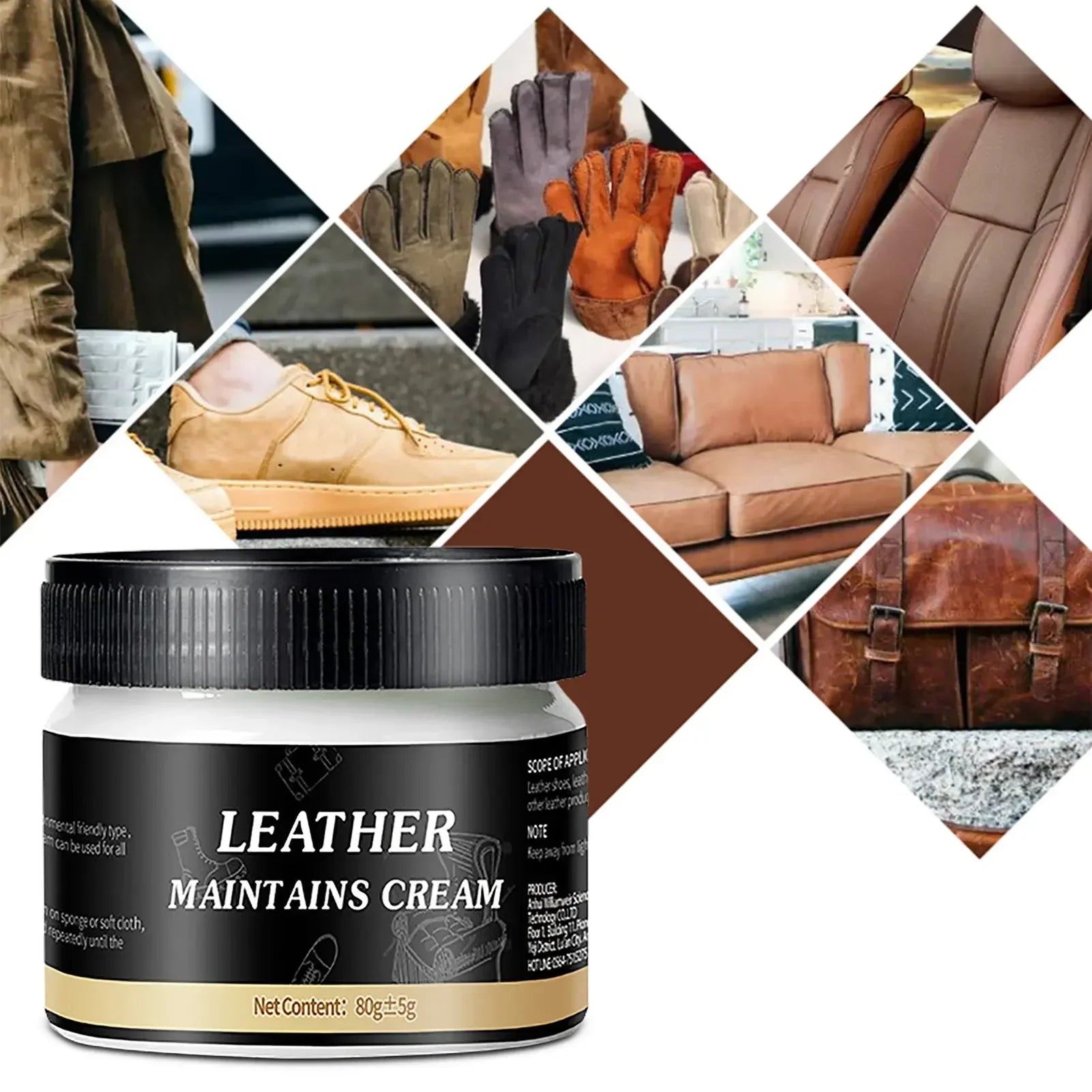 100g Leather Maint Ains Cream and Shoes Boots Bag Repair Polishing Cleaner Leather Coat Car Seats Deeply Nourishing Care
