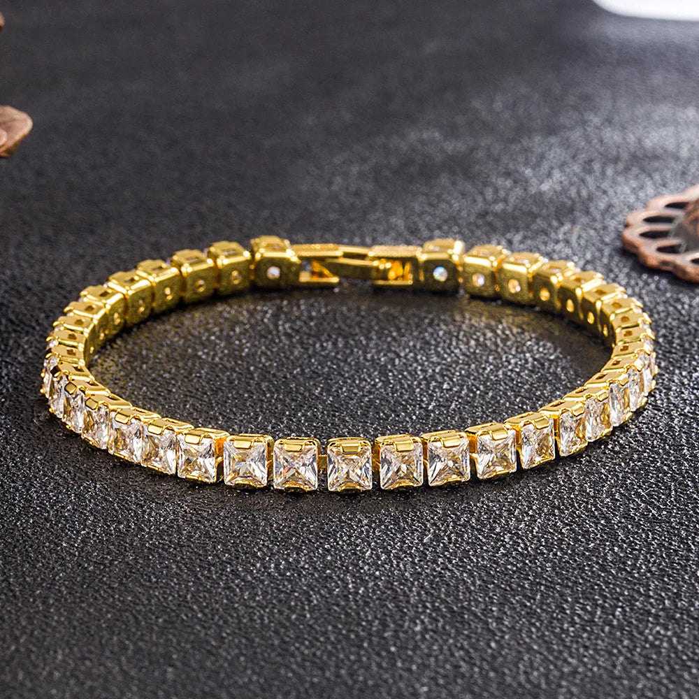 925 Silver Tennis Bracelet 2-5mm Gold / Rose Gold / Silver