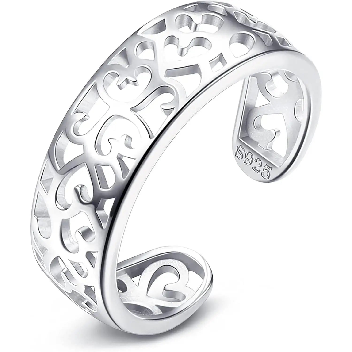 Adjustable 925 Sterling Silver Minimal Toe Ring