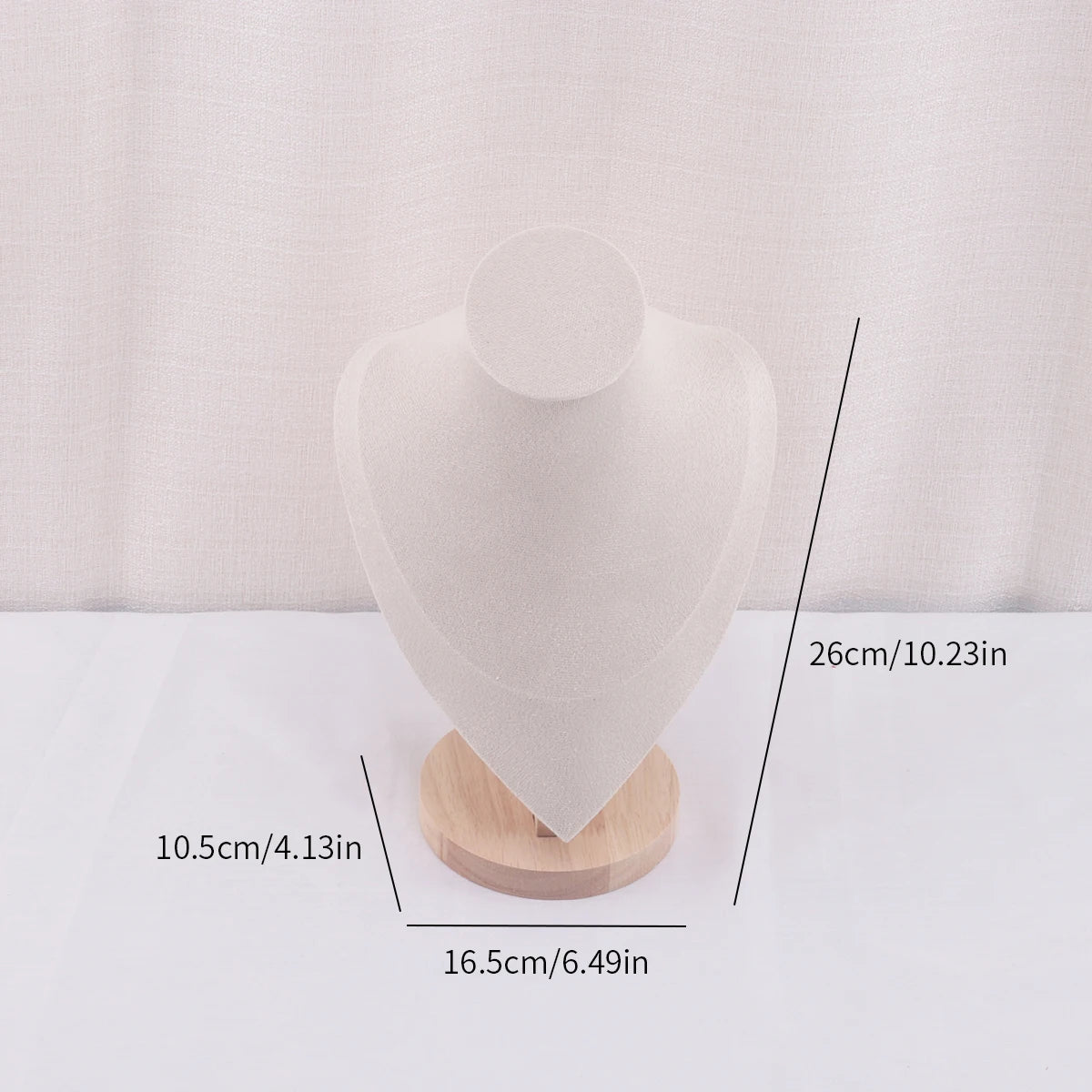 Velvet Portrait Necklace Jewelry Display Mannequin Bust Stand