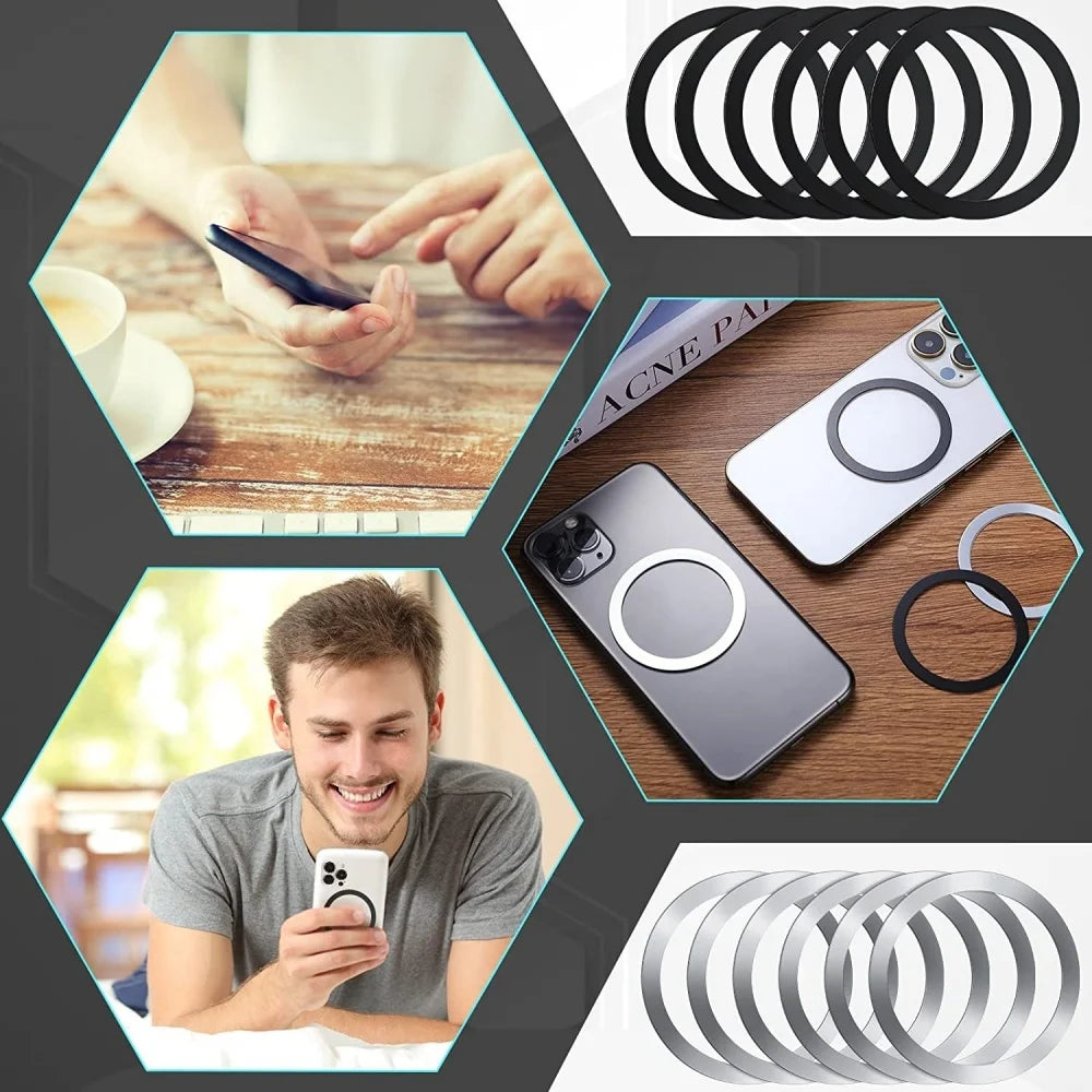 5/10 Pcs Magnetic Ring Wall Holder For iPhone Magnet Wall Mobile Phone Holder Magnetic Car Phone Stand Powerful Magnet Car Mount