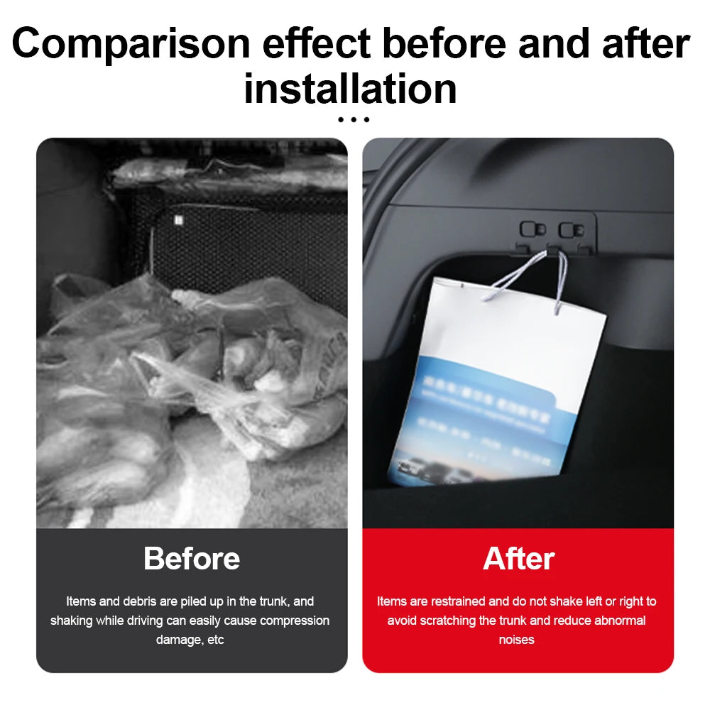 Tesla Model Y Rear Trunk Bag & Umbrella Organiser Hook