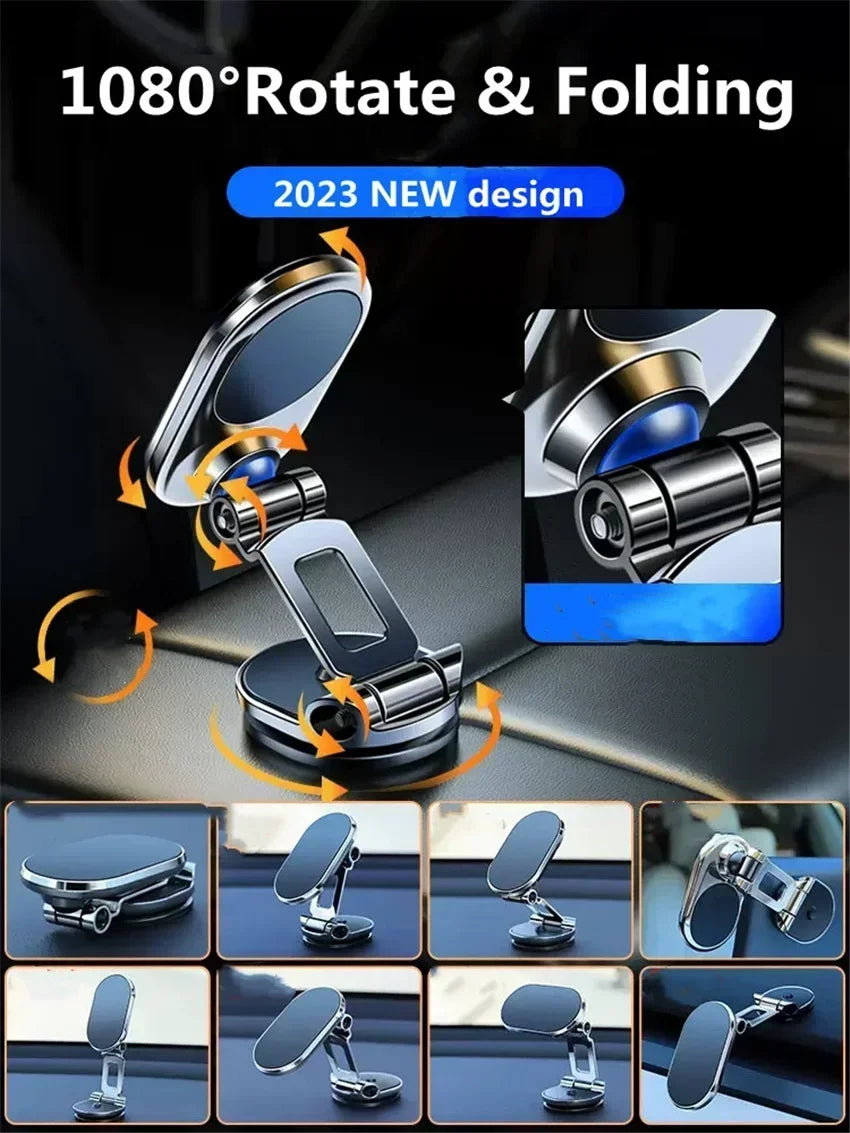 VIKEFON 1080° Rotation Foldable Car Magnetic Phone Holder Universal Air Vent Mount GPS for iPhone Samsung in Car Phone Stand