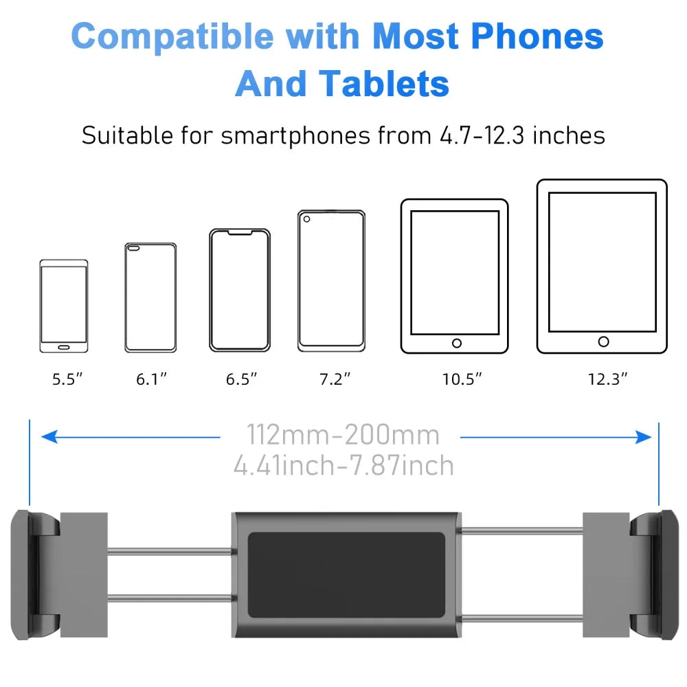 Car Seat Back Stand Telescopic Phone Tablet Holder Headrest Adjustable Universal Tablet Bracket For 4.7-12.3Inch Car Accessories