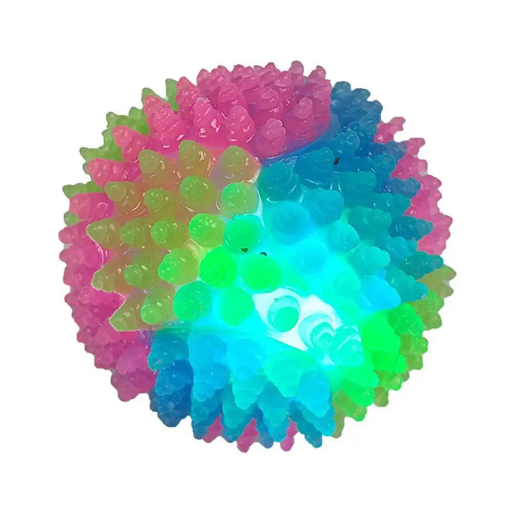 LED Glowing Elastic TPR Interactive Pet Toy Ball