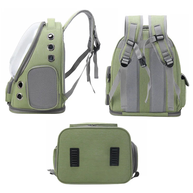 Transparent Breathable Pet Travel Backpack for Cats, Dogs & Birds
