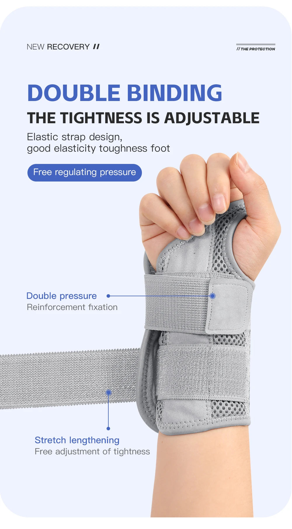 Ergonomic Wrist Brace with Splints for Pain Relief Support