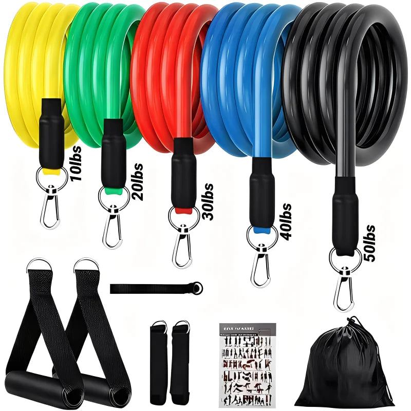 11-Piece Resistance Band Set for Full Body Strength Training