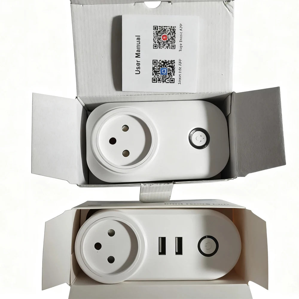 Tomada inteligente WIFI Israel 16A com Bluetooth USB - Tomada ISR IL - Temporizador de Voz Remoto - Tuya/Alexa/IFTTT/Automação Residencial Smart Life