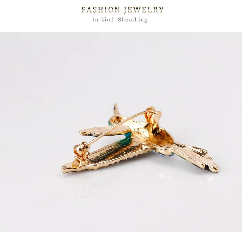 Crystal Bird Animal Brooch Rhinestone Fashion Pin