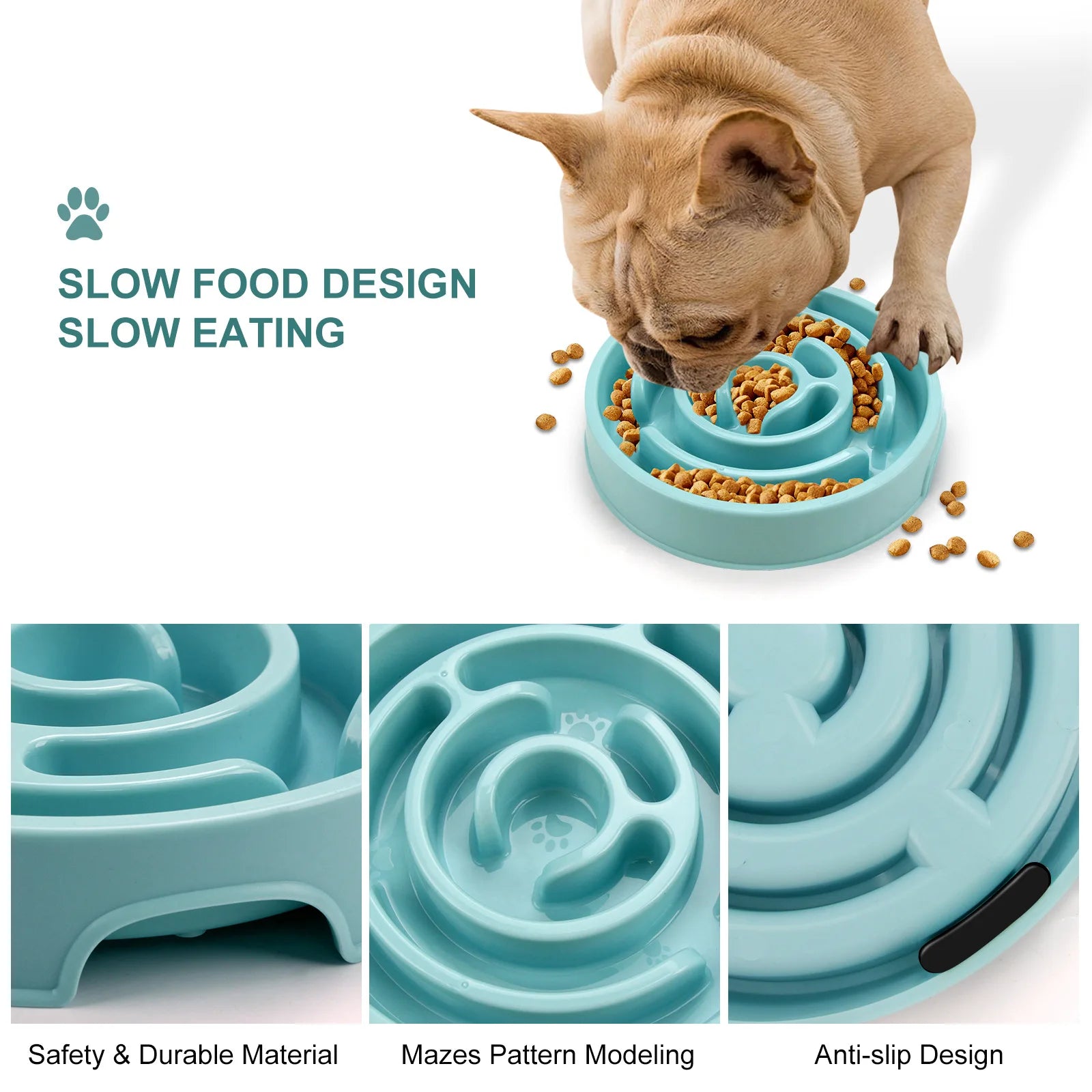 Universal Non-Slip Slow Feeder Pet Bowl