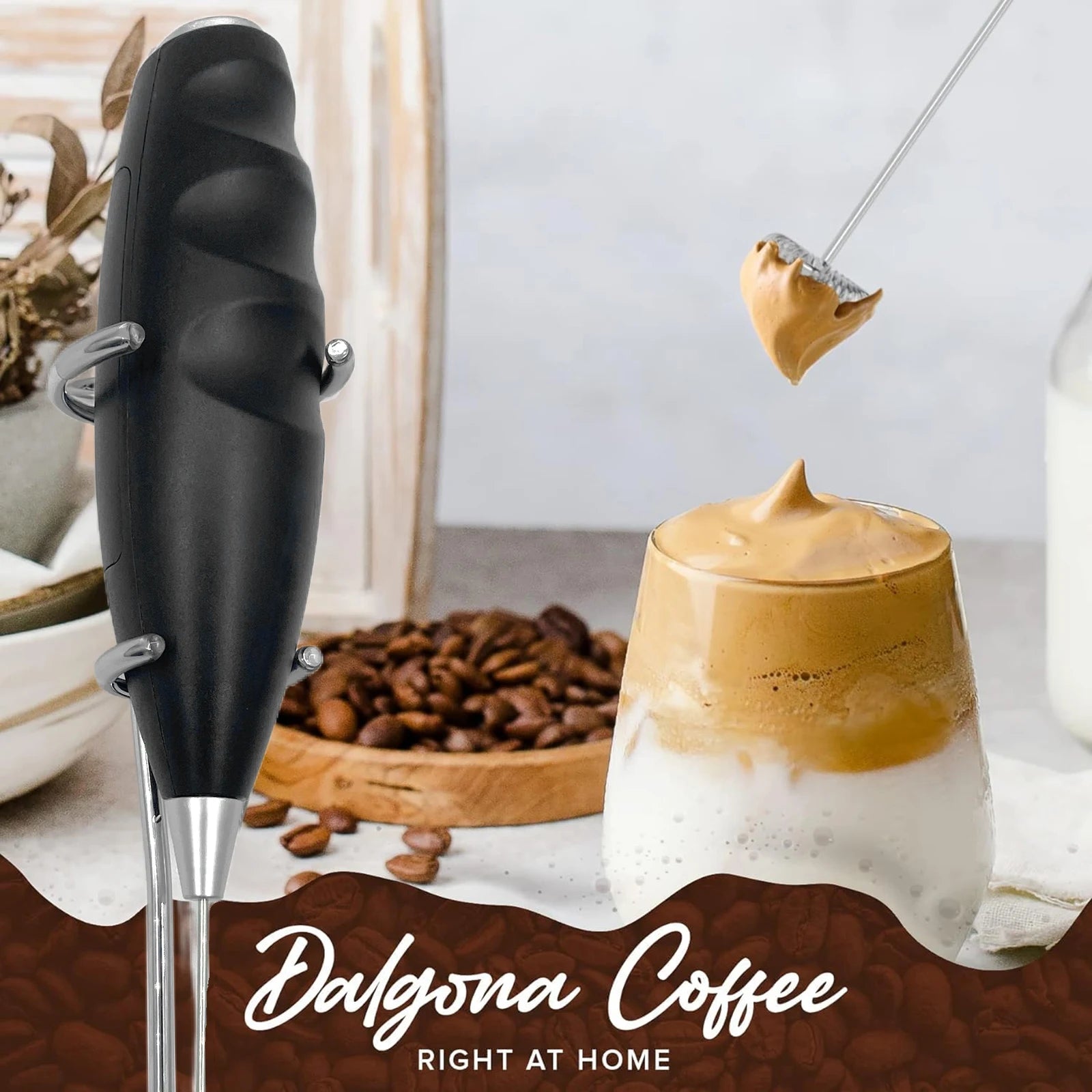 Handheld Milk Frother and Mini Whisk Mixer