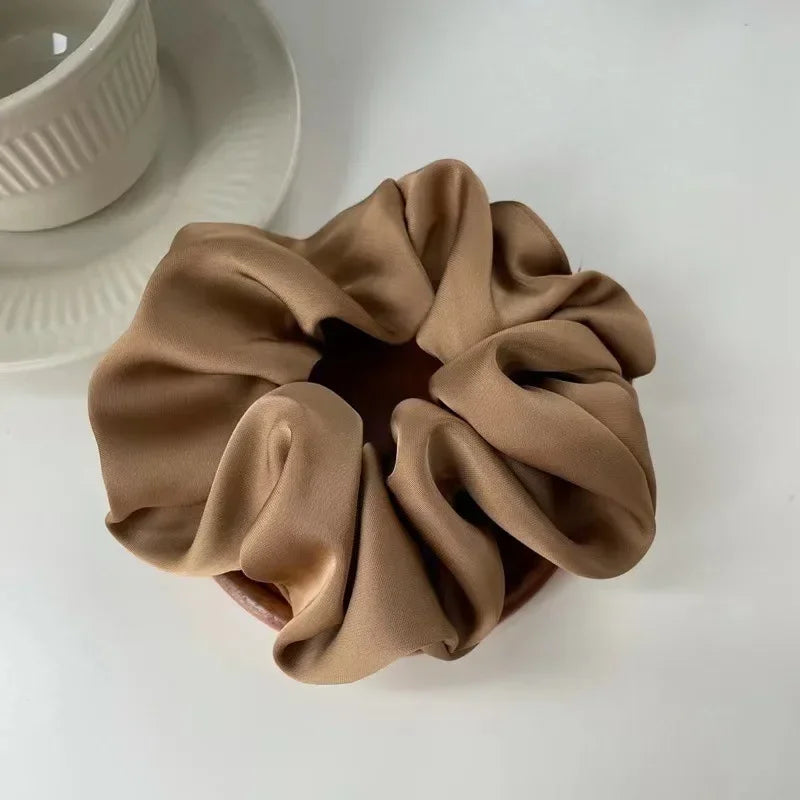 Premium Silk Satin Elastic Hair Scrunchies Ponytail Holder