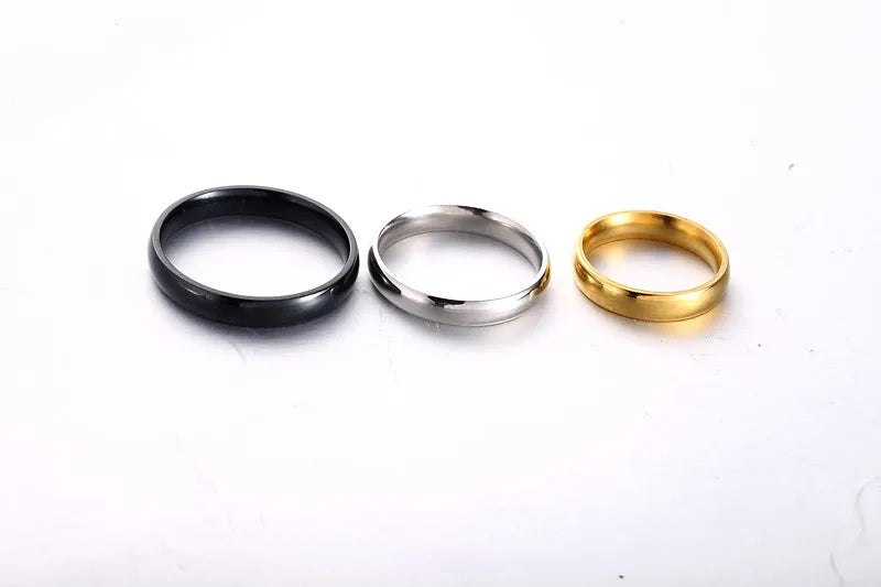 6mm Polished Stainless Steel Minimalist Wedding Ring