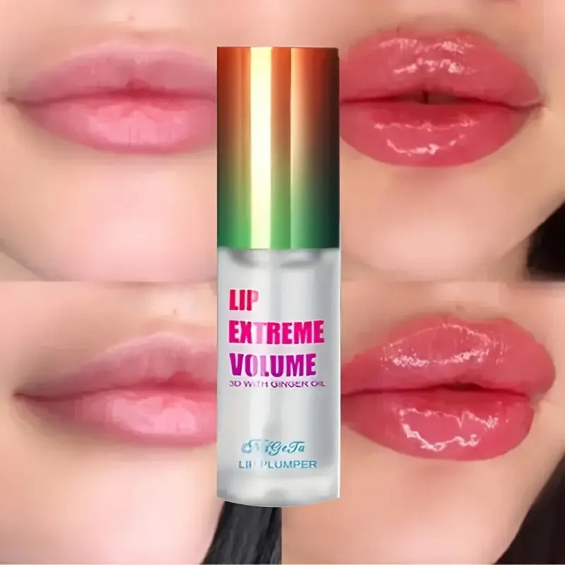 Ginger and Mint Volumising Lip Oil Plumper Serum Duo