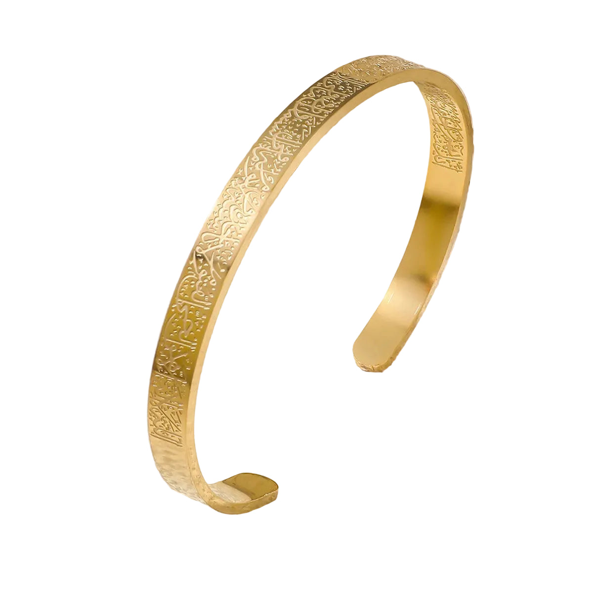 YILUOCD Aço Inoxidável Ayatul Kursi Pulseira de Punho Islâmico Muçulmano Árabe Deus Mensageiro Pulseira para Mulheres Joias Árabes Marroquinas