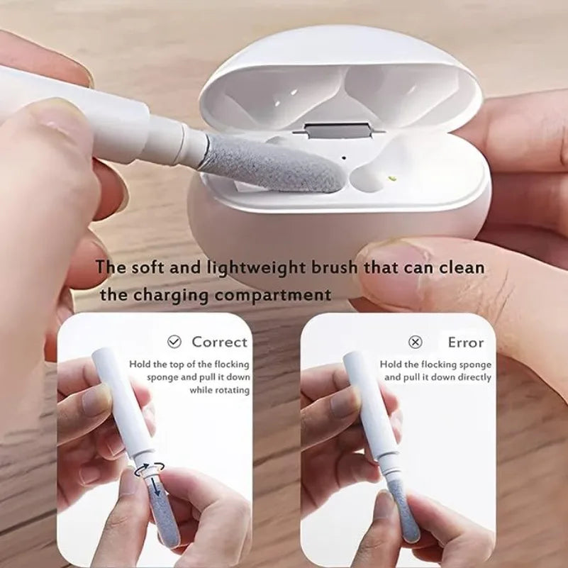Bluetooth Earphone Cleaning Kit with Brush Brush, Phone Case, Keyboard, Earphone Multifunctional Dust Removal and Cleaning