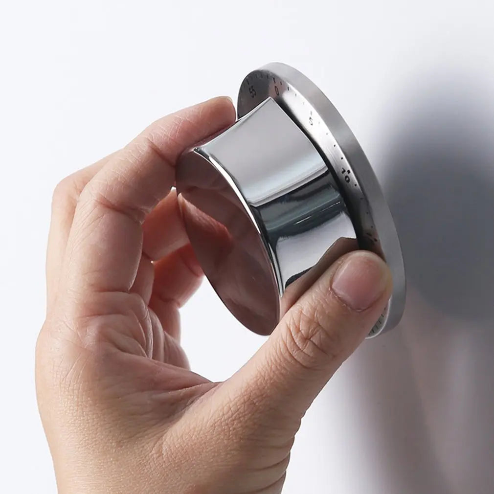 Temporizador de Aço Inoxidável e ABS 2025, Despertador Mecânico, Lembrete de Cozedura para Gestão do Tempo de Aprendizagem
