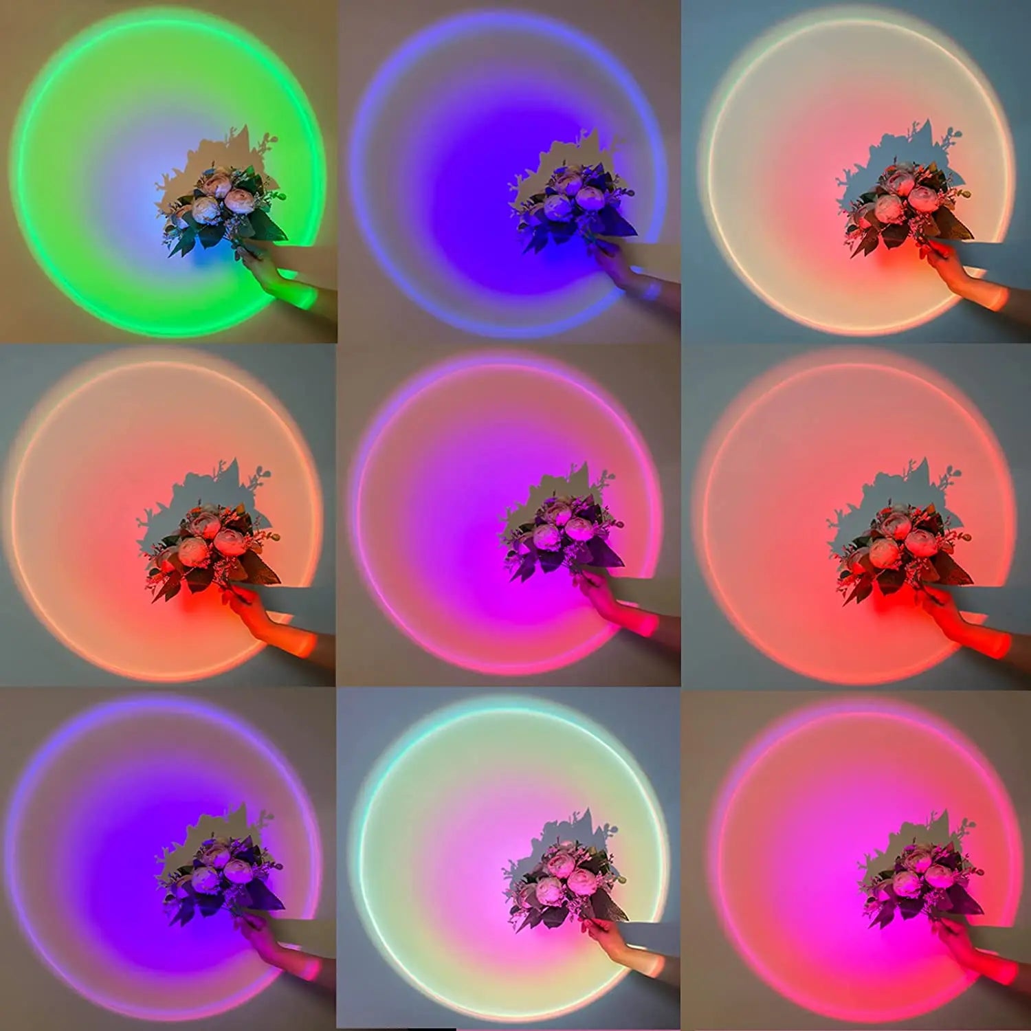 Smart Bluetooth USB Sunset Projector Lamp App Control Night Light Atmosphere Projection for Home Bedroom Background Wall Decor