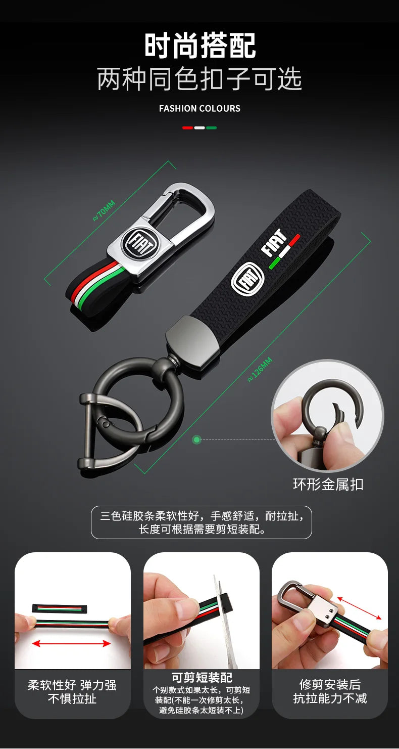 Car Remote Key Case Cover Protector for Fiat Ducato 500 500L Panda Grande Punto Lancia Musa Accessories Keychain Holder Shell