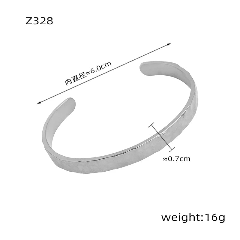 Pulseira de Aço Inoxidável com Textura Natural para Mulher Banhado a Ouro 18k de Alta Qualidade Sem Desvanecimento Pulseiras e Braceletes para Mulher