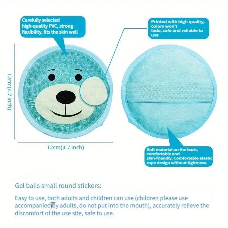 Reusable Cartoon Gel Ice Pack for Injuries Dual Hot & Cold Compress Cute Cold Hot Pack For Elbow Knee Toothaches First Aid