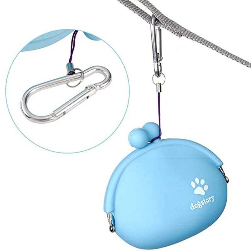 Silicone Portable Dog Training Snack Pouch Travel Bag