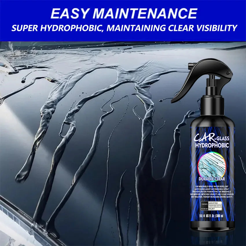 Cars Glass Anti-Rain Spray Auto Water repellent Coating Agent Waterproof Rainproof Anti-fog Glass Cleaner Auto Windshield Clear