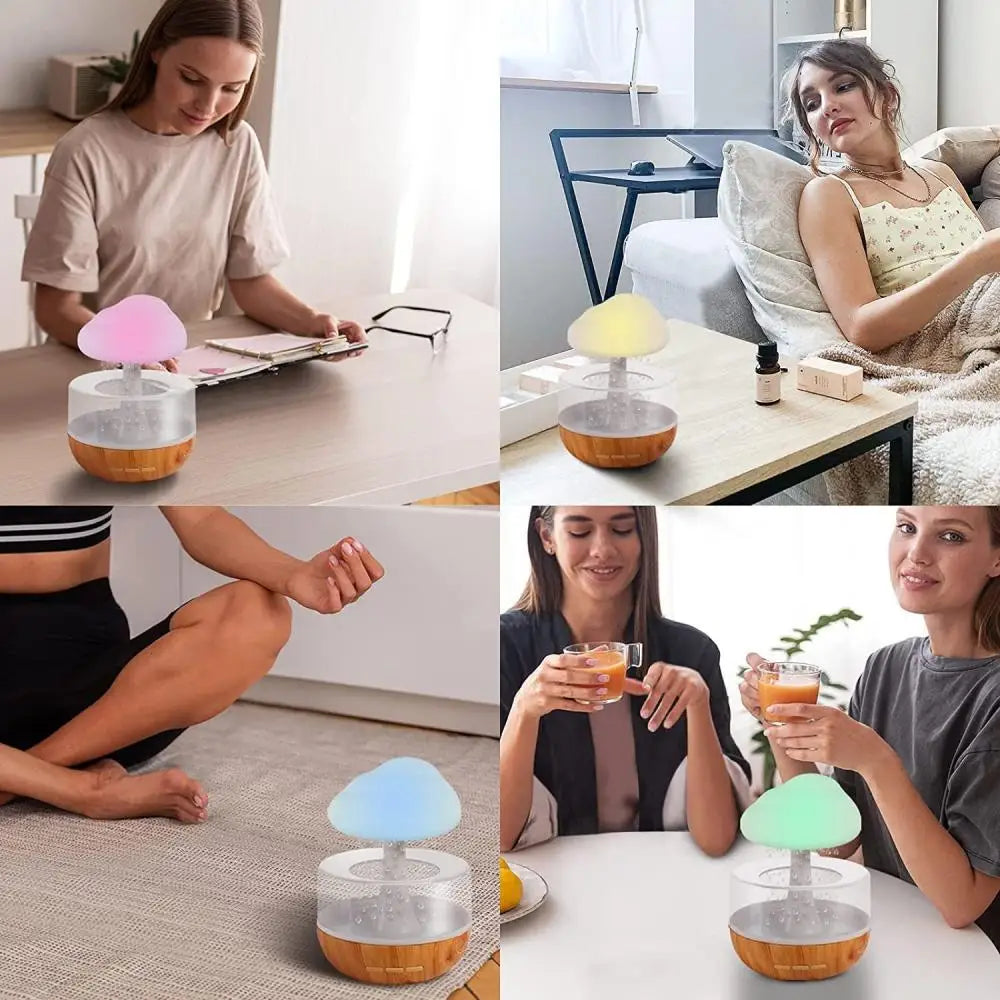RainCloud Glow – Smart Raindrop Humidifier & Mood Light